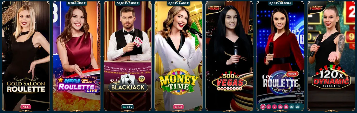 Live-Spiele BetAlice Casino