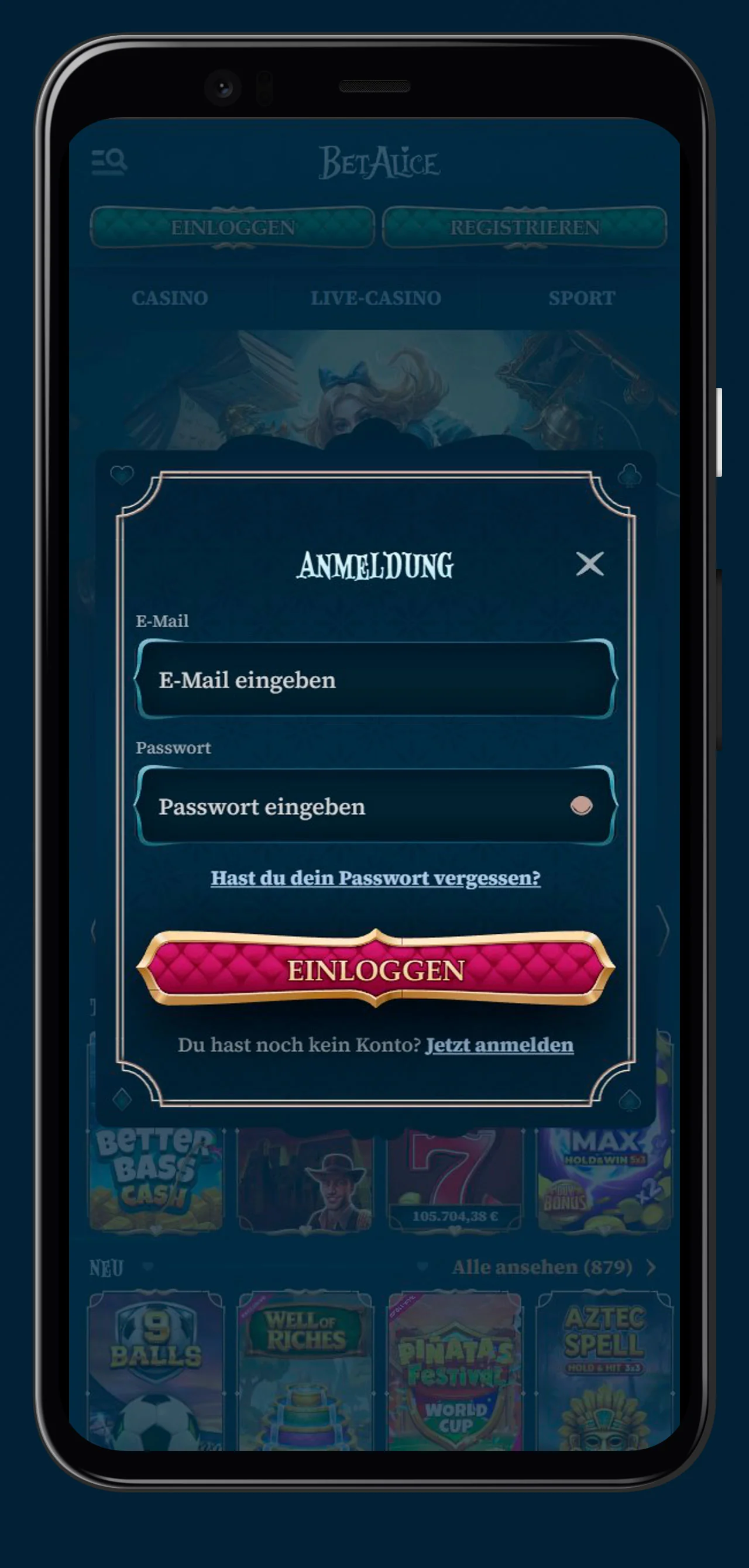 login betalice casino app