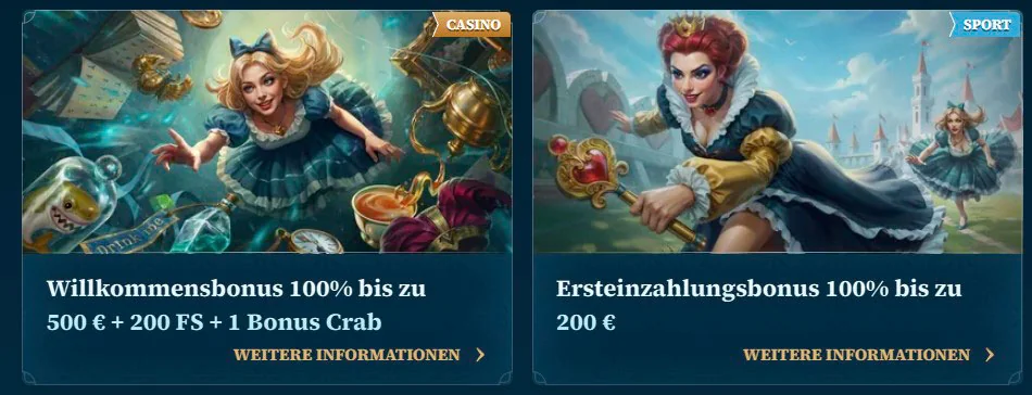 Willkommensboni BetAlice Casino